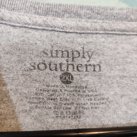 Simply Southern Women's Graphic T-shirt XXL 2XL Gray Stay A While Camper Top Pi - Picture 3 of 5